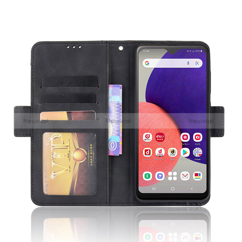 Leather Case Stands Flip Cover Holder BY3 for Samsung Galaxy A22 5G SC-56B