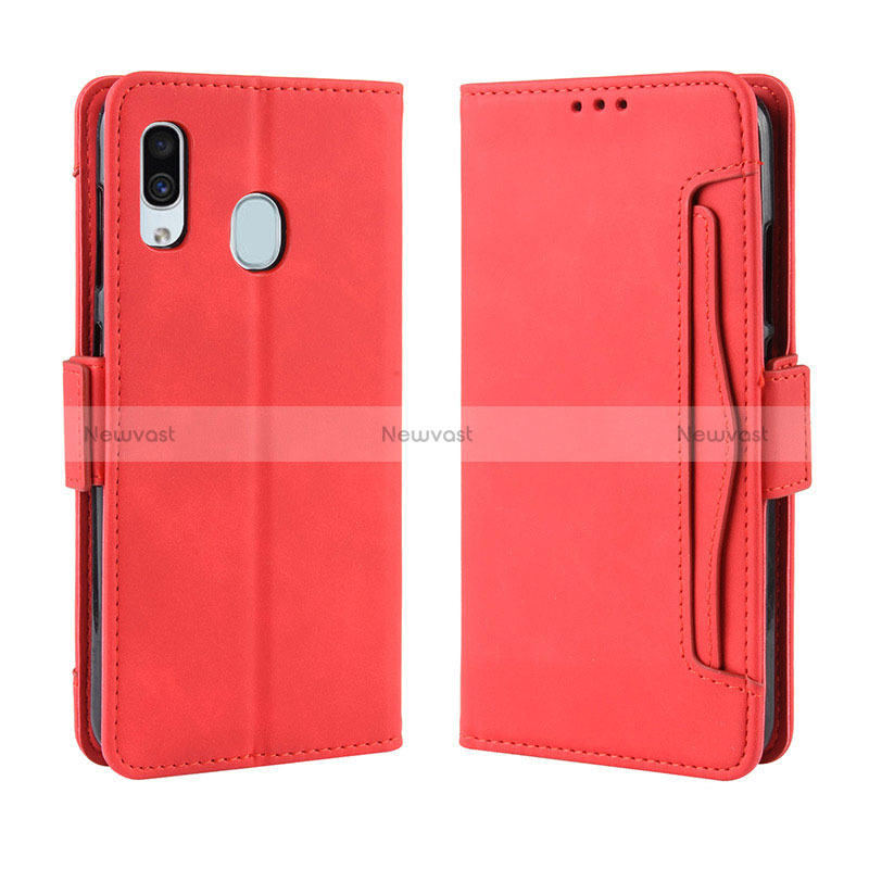 Leather Case Stands Flip Cover Holder BY3 for Samsung Galaxy A40