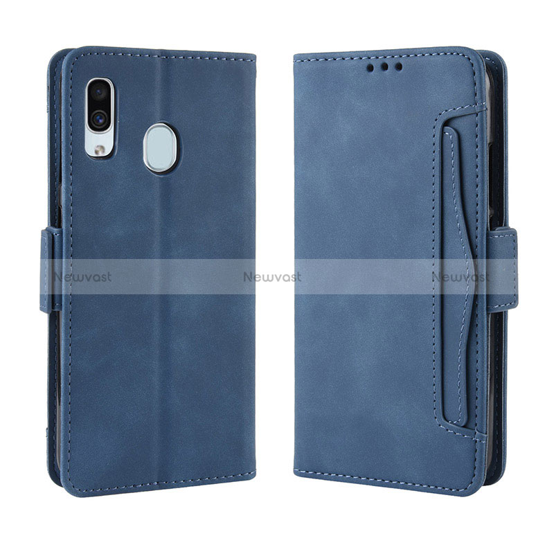 Leather Case Stands Flip Cover Holder BY3 for Samsung Galaxy A40