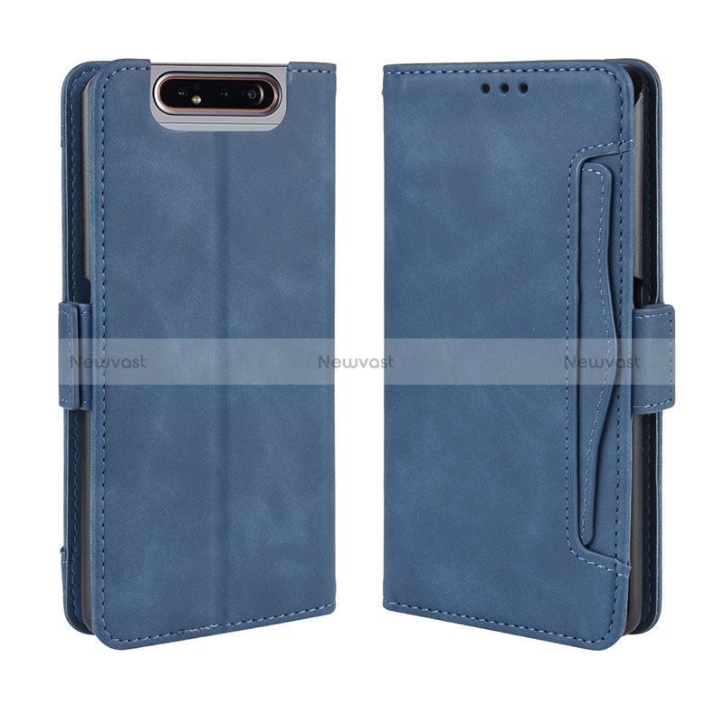 Leather Case Stands Flip Cover Holder BY3 for Samsung Galaxy A80