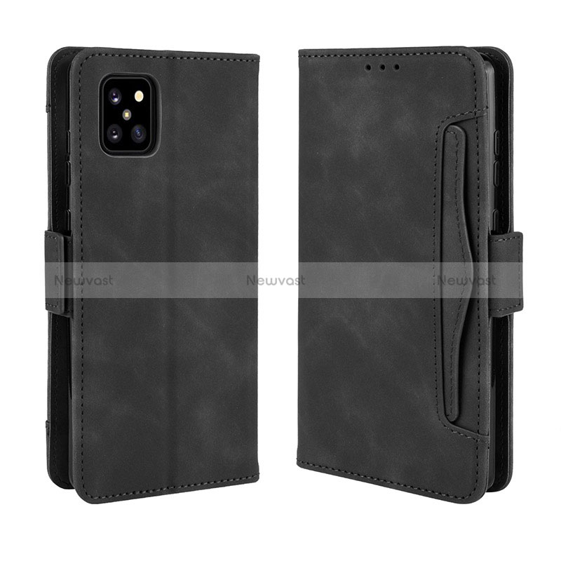 Leather Case Stands Flip Cover Holder BY3 for Samsung Galaxy A81