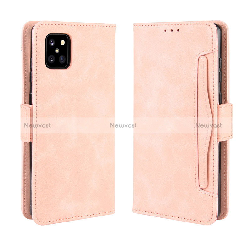 Leather Case Stands Flip Cover Holder BY3 for Samsung Galaxy A81