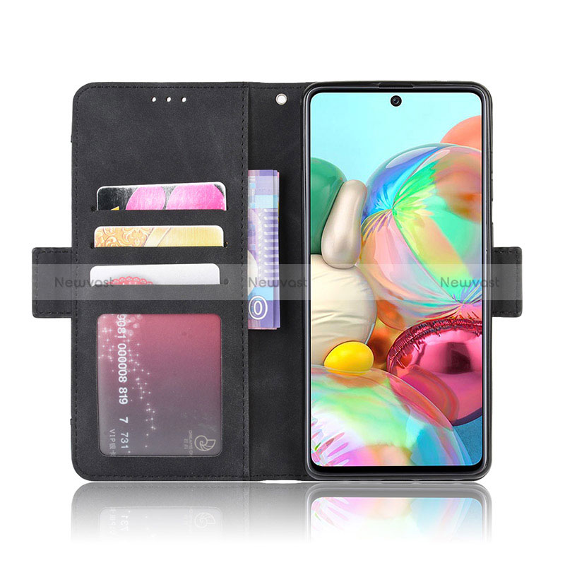 Leather Case Stands Flip Cover Holder BY3 for Samsung Galaxy A81