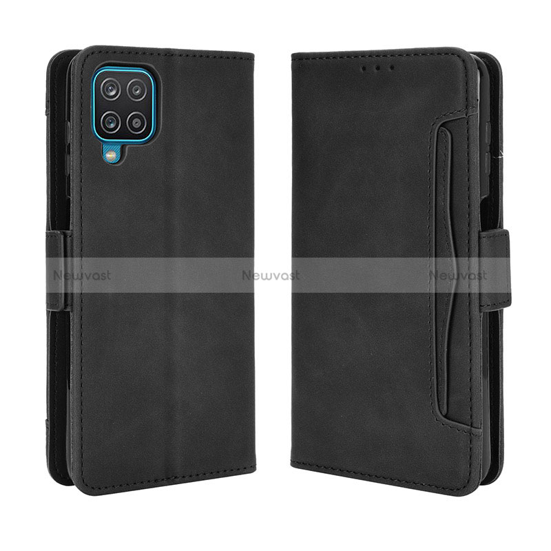 Leather Case Stands Flip Cover Holder BY3 for Samsung Galaxy M12