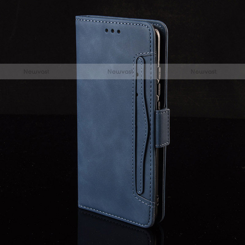 Leather Case Stands Flip Cover Holder BY3 for Samsung Galaxy Note 10 5G Blue