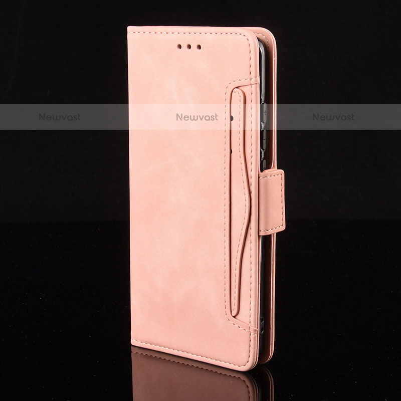 Leather Case Stands Flip Cover Holder BY3 for Samsung Galaxy Note 10 Plus 5G Pink