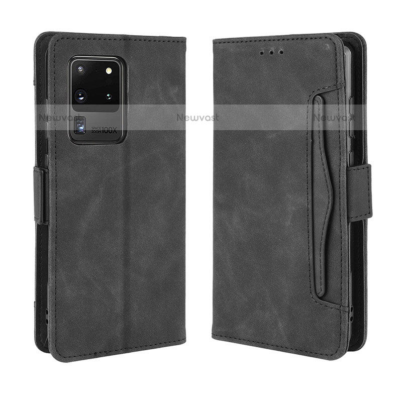 Leather Case Stands Flip Cover Holder BY3 for Samsung Galaxy S20 Ultra 5G