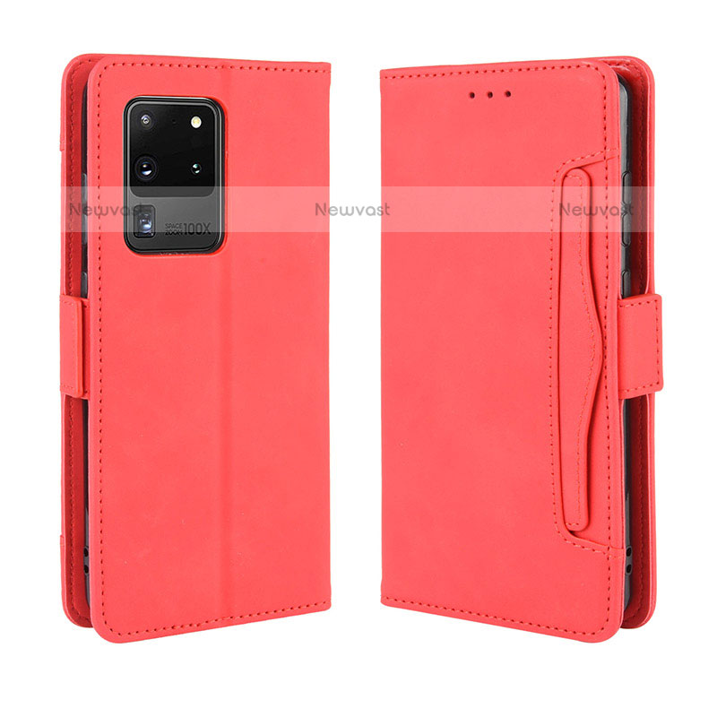 Leather Case Stands Flip Cover Holder BY3 for Samsung Galaxy S20 Ultra 5G