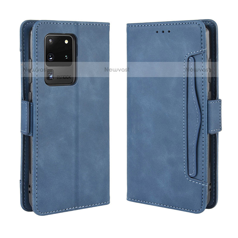 Leather Case Stands Flip Cover Holder BY3 for Samsung Galaxy S20 Ultra 5G