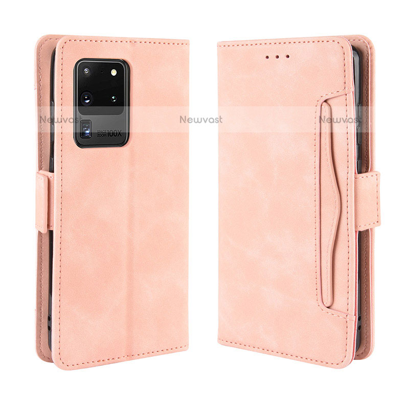 Leather Case Stands Flip Cover Holder BY3 for Samsung Galaxy S20 Ultra 5G