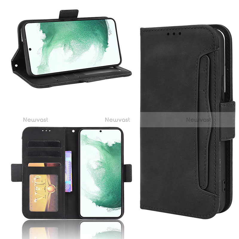 Leather Case Stands Flip Cover Holder BY3 for Samsung Galaxy S22 Plus 5G