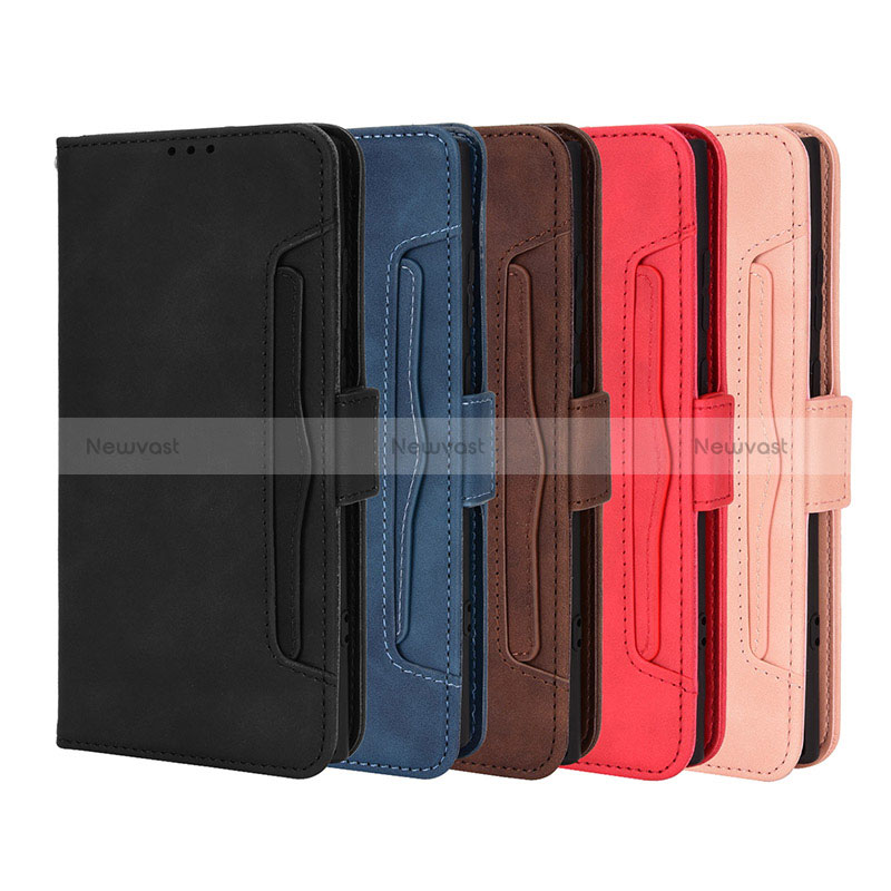 Leather Case Stands Flip Cover Holder BY3 for Samsung Galaxy S22 Ultra 5G