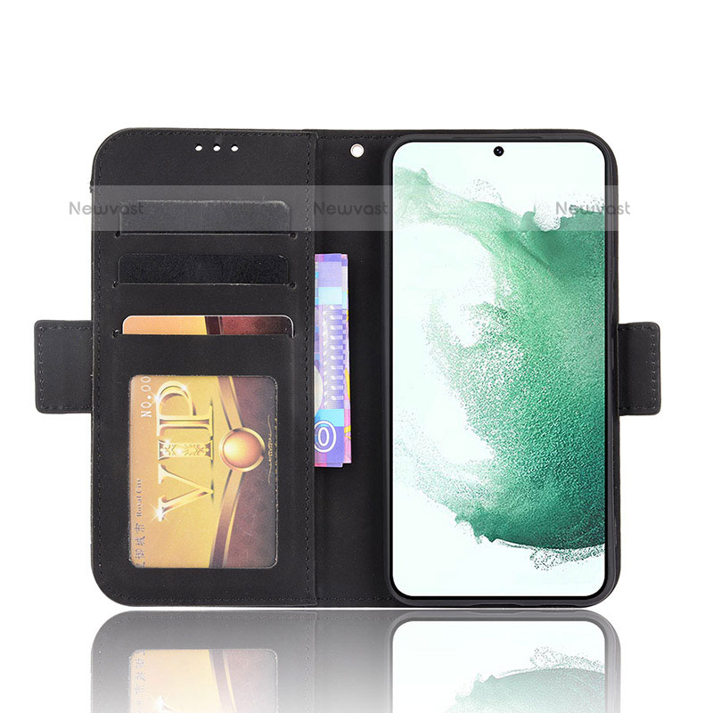 Leather Case Stands Flip Cover Holder BY3 for Samsung Galaxy S23 Plus 5G