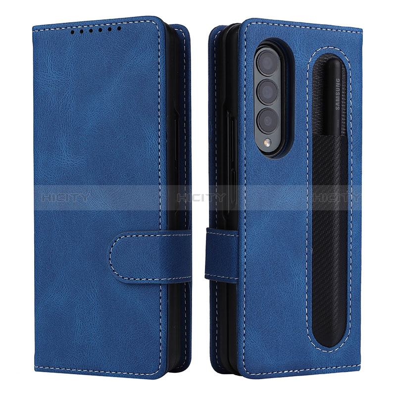 Leather Case Stands Flip Cover Holder BY3 for Samsung Galaxy Z Fold4 5G