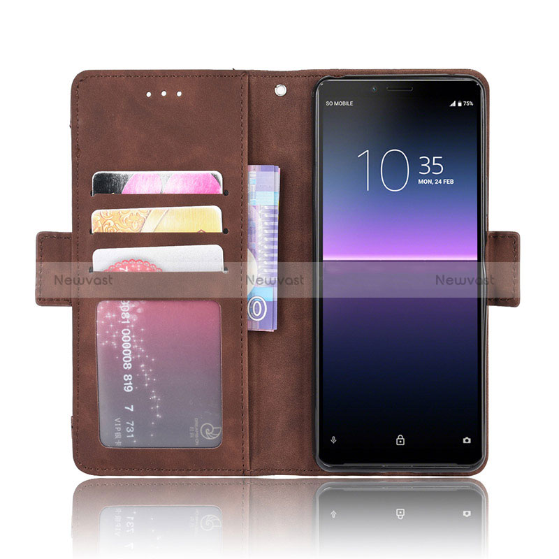 Leather Case Stands Flip Cover Holder BY3 for Sony Xperia 10 II