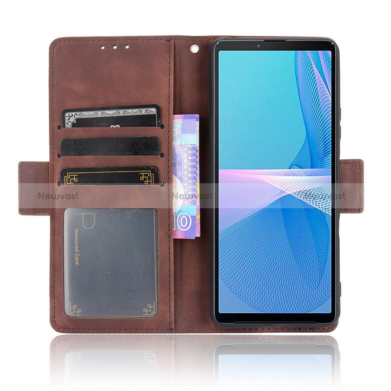 Leather Case Stands Flip Cover Holder BY3 for Sony Xperia 10 III