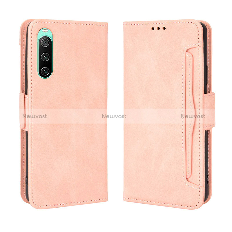 Leather Case Stands Flip Cover Holder BY3 for Sony Xperia 10 IV