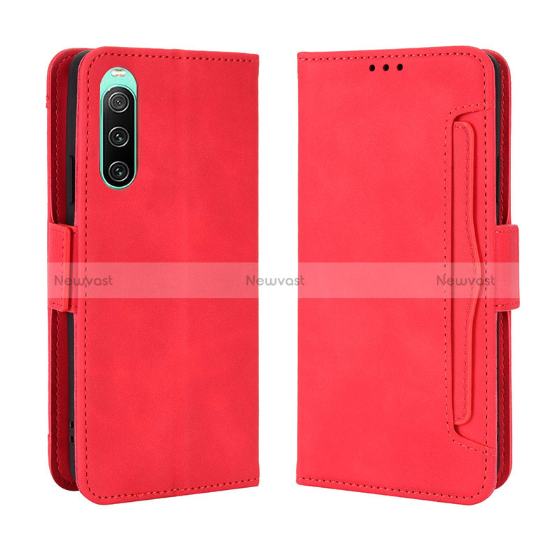 Leather Case Stands Flip Cover Holder BY3 for Sony Xperia 10 V
