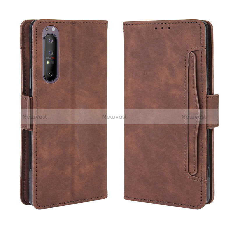 Leather Case Stands Flip Cover Holder BY3 for Sony Xperia 5 II