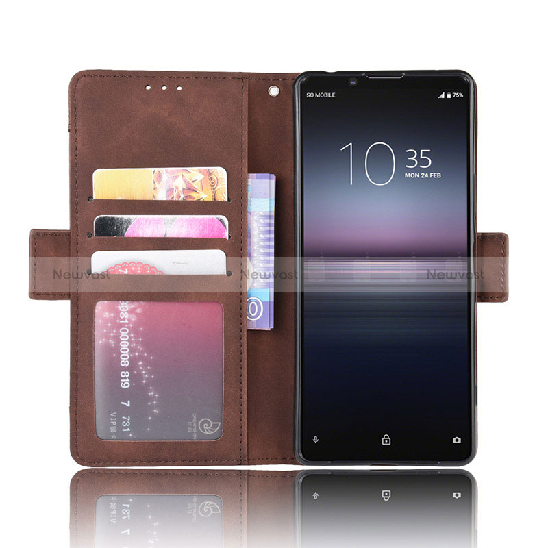 Leather Case Stands Flip Cover Holder BY3 for Sony Xperia 5 II