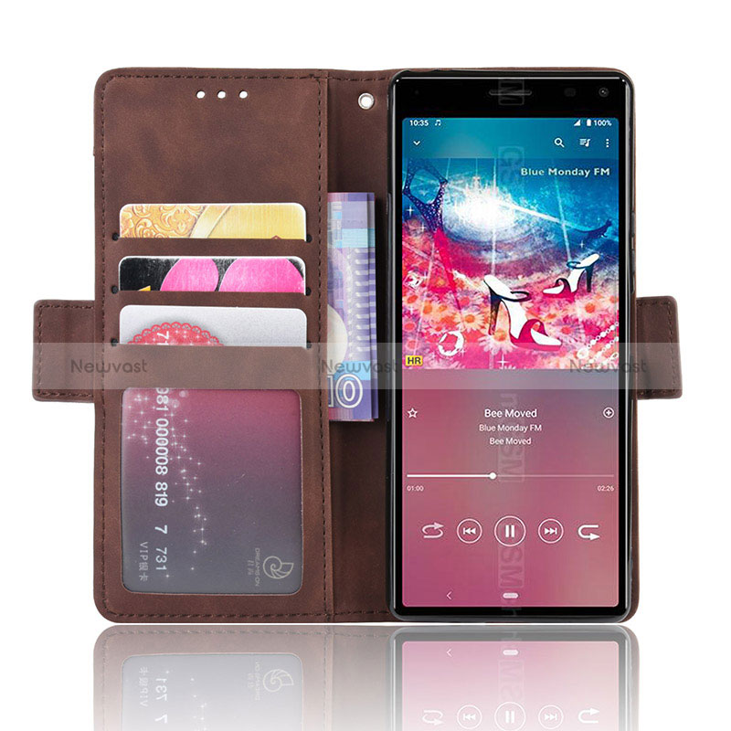 Leather Case Stands Flip Cover Holder BY3 for Sony Xperia 8