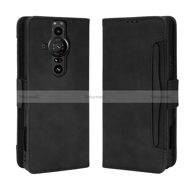 Leather Case Stands Flip Cover Holder BY3 for Sony Xperia PRO-I