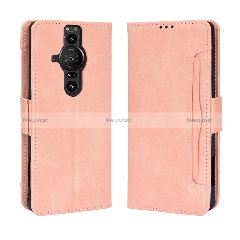 Leather Case Stands Flip Cover Holder BY3 for Sony Xperia PRO-I