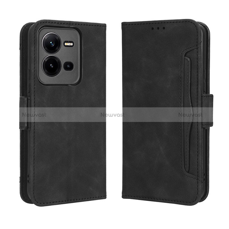 Leather Case Stands Flip Cover Holder BY3 for Vivo V25 5G