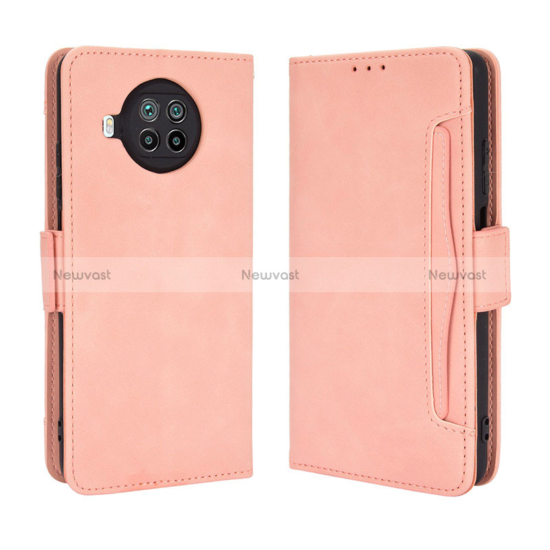 Leather Case Stands Flip Cover Holder BY3 for Xiaomi Mi 10i 5G Pink