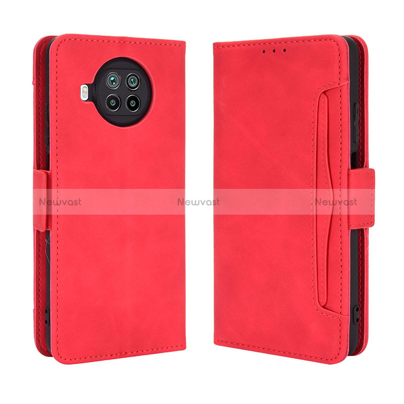 Leather Case Stands Flip Cover Holder BY3 for Xiaomi Mi 10T Lite 5G Red