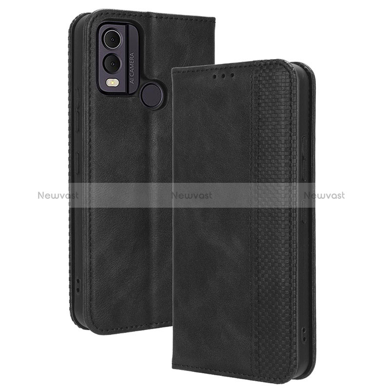 Leather Case Stands Flip Cover Holder BY4 for Nokia C22
