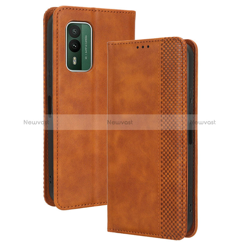 Leather Case Stands Flip Cover Holder BY4 for Nokia XR21