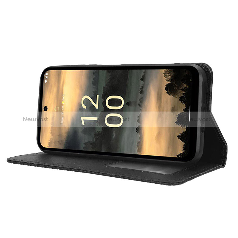 Leather Case Stands Flip Cover Holder BY4 for Nokia XR21