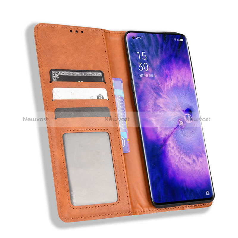Leather Case Stands Flip Cover Holder BY4 for Oppo Find X5 5G
