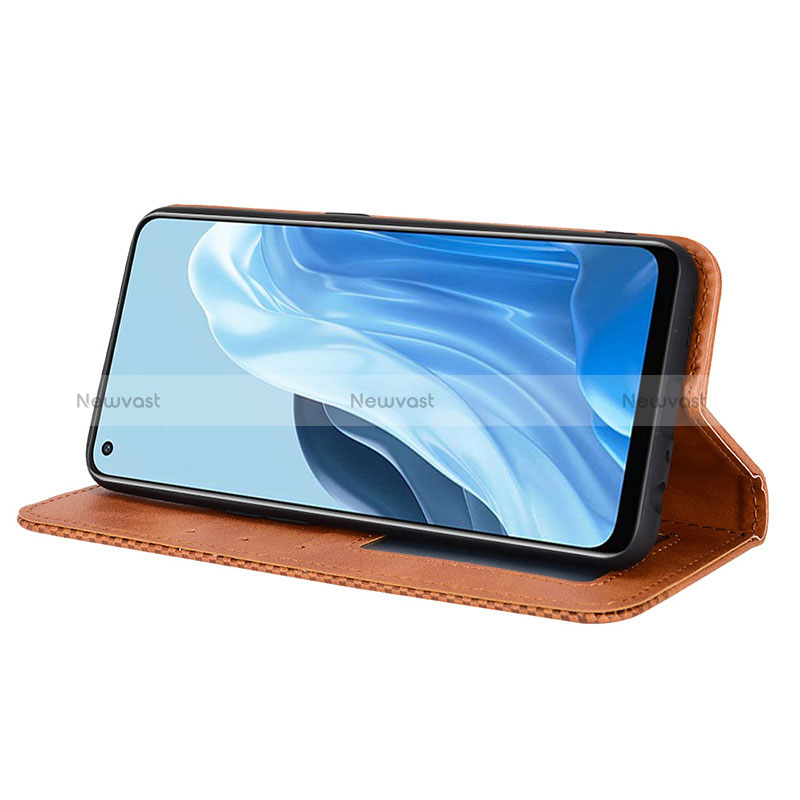 Leather Case Stands Flip Cover Holder BY4 for Oppo Find X5 Lite 5G