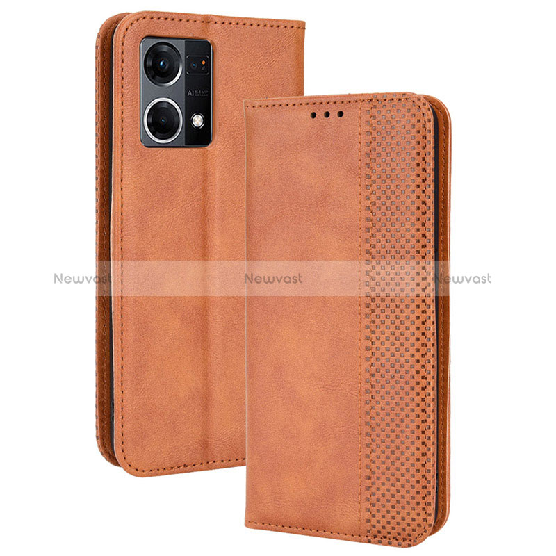 Leather Case Stands Flip Cover Holder BY4 for Oppo Reno7 4G