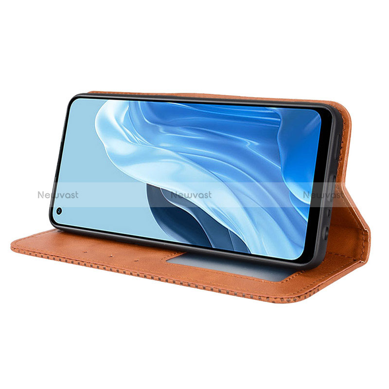 Leather Case Stands Flip Cover Holder BY4 for Oppo Reno7 4G