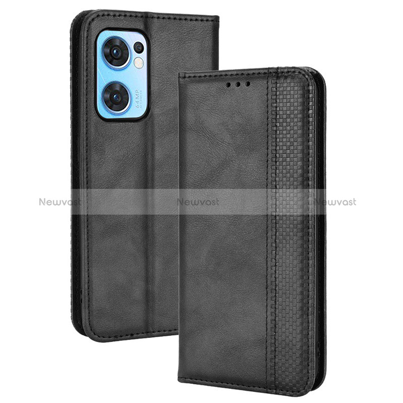 Leather Case Stands Flip Cover Holder BY4 for Oppo Reno7 5G