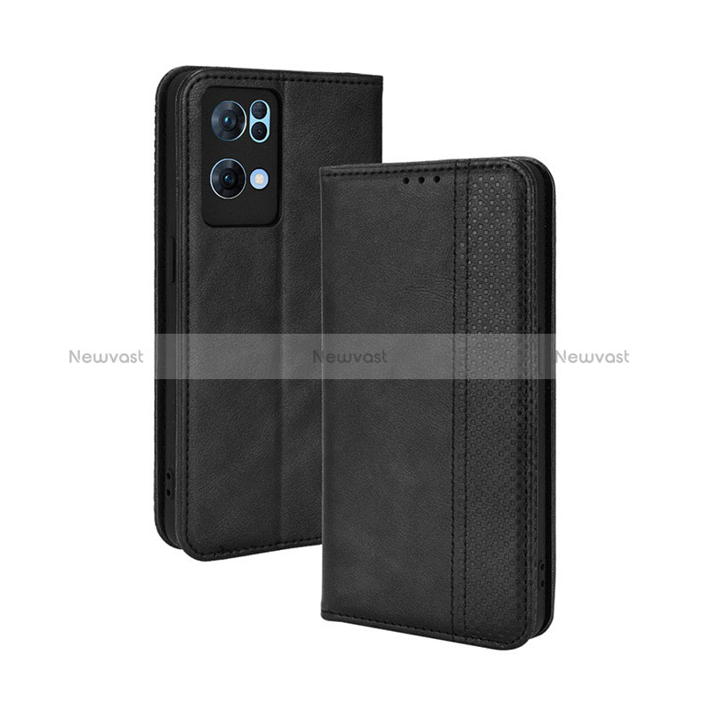 Leather Case Stands Flip Cover Holder BY4 for Oppo Reno7 Pro 5G