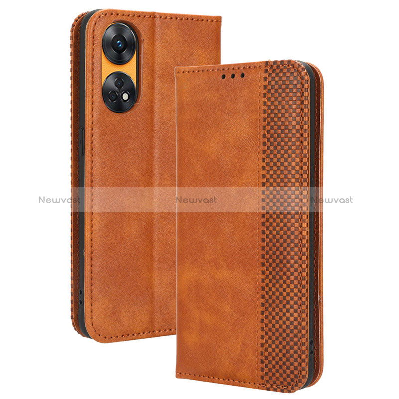 Leather Case Stands Flip Cover Holder BY4 for Oppo Reno8 T 4G