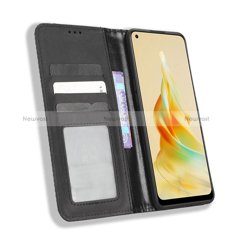 Leather Case Stands Flip Cover Holder BY4 for Oppo Reno8 T 4G