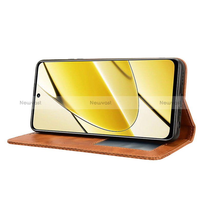 Leather Case Stands Flip Cover Holder BY4 for Realme 11 5G