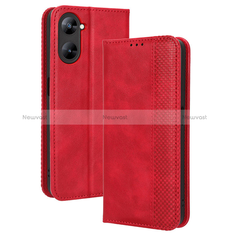 Leather Case Stands Flip Cover Holder BY4 for Realme V30t 5G