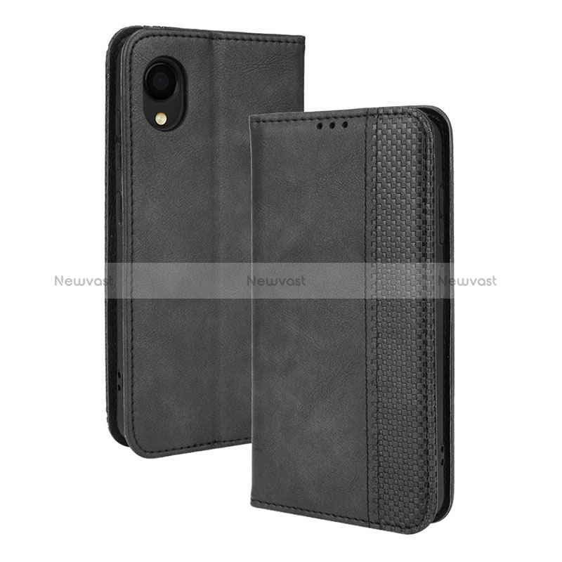 Leather Case Stands Flip Cover Holder BY4 for Samsung Galaxy A22 5G SC-56B