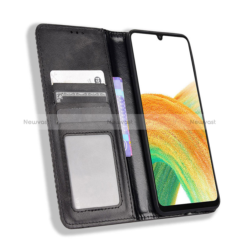 Leather Case Stands Flip Cover Holder BY4 for Samsung Galaxy A23 4G