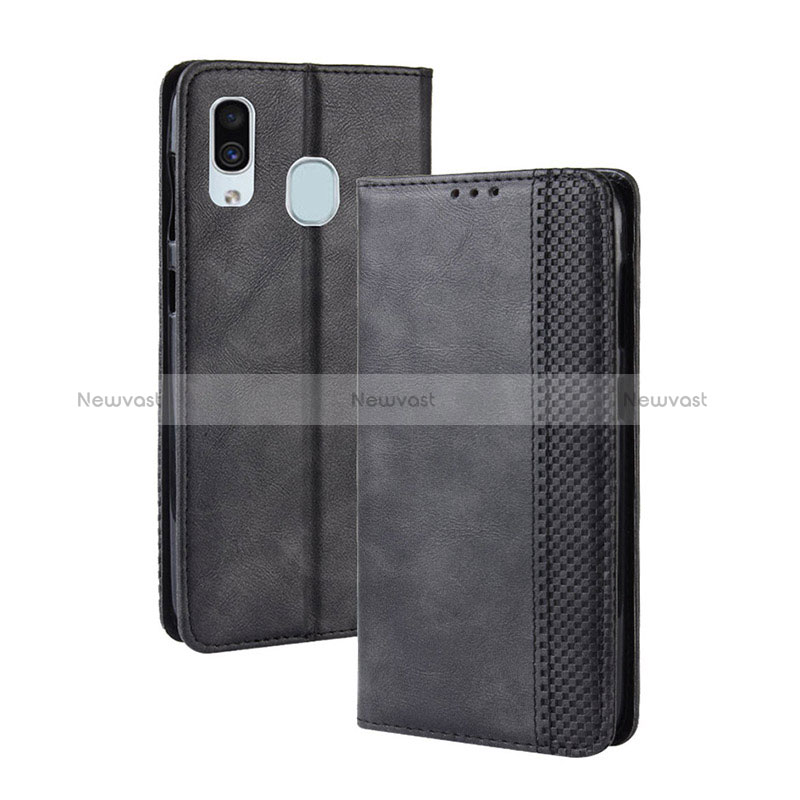 Leather Case Stands Flip Cover Holder BY4 for Samsung Galaxy A40