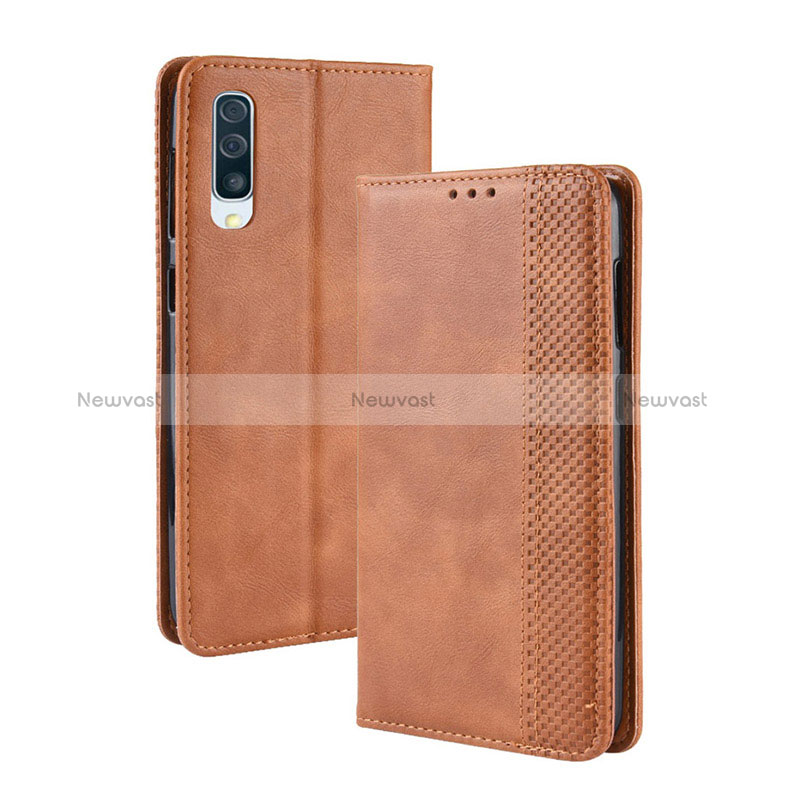 Leather Case Stands Flip Cover Holder BY4 for Samsung Galaxy A50