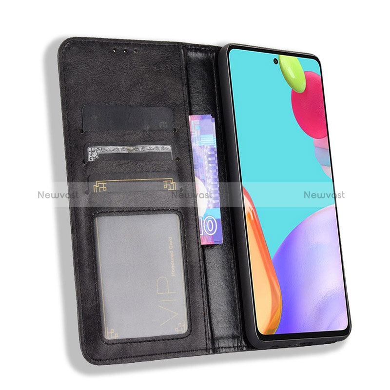 Leather Case Stands Flip Cover Holder BY4 for Samsung Galaxy A52 5G