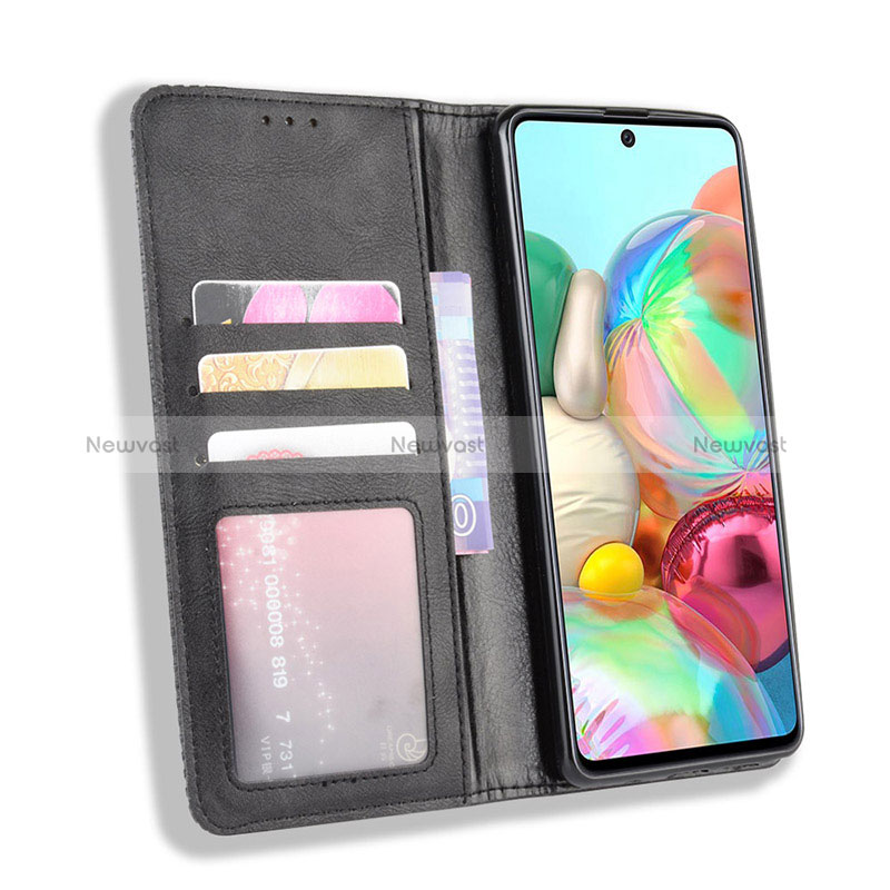 Leather Case Stands Flip Cover Holder BY4 for Samsung Galaxy A81