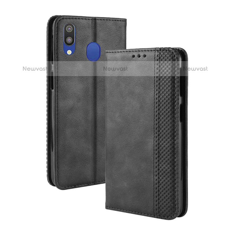 Leather Case Stands Flip Cover Holder BY4 for Samsung Galaxy M20